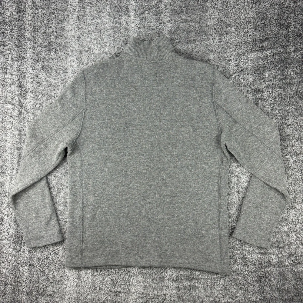 Banana Republic‎ Heritage Men's XL Gray Lambs Wool Nylon Zip Up Sweater Jacket